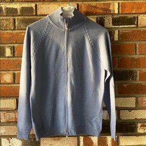 Women’s Blue Gran Sasso 100% Virgin Wool Jacket Size Large Made in Italy🇮🇹💙🩵🧥